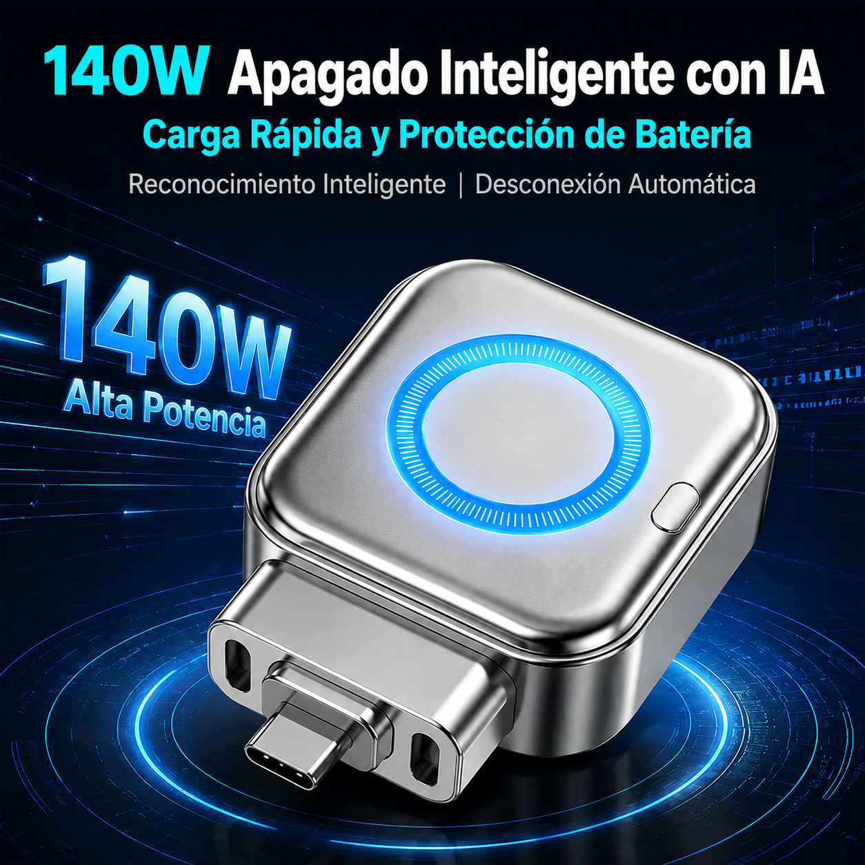 ⚡ Cargador inteligente con apagado automático para una carga más segura
