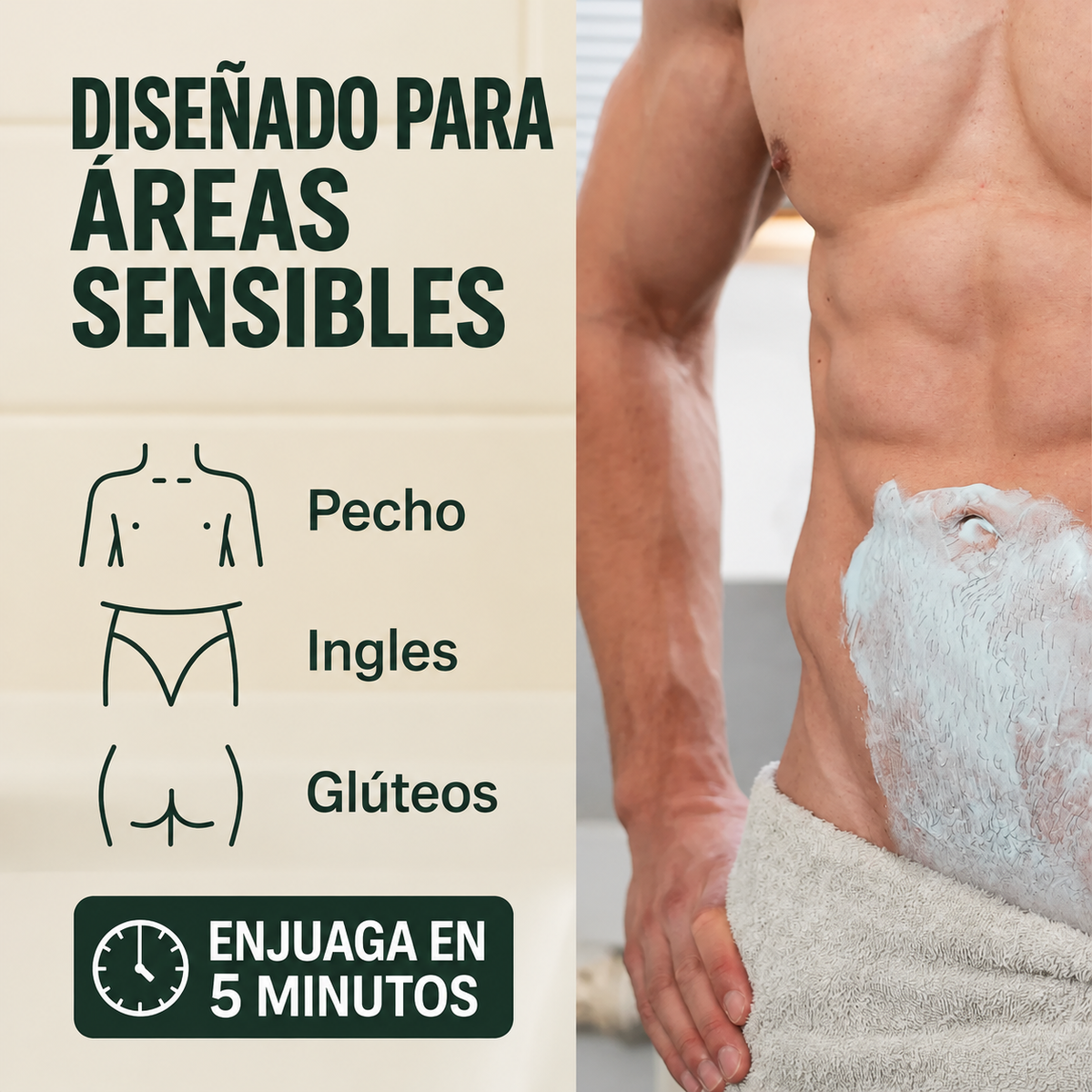 Crema Afeitadora en solo 5 minutos