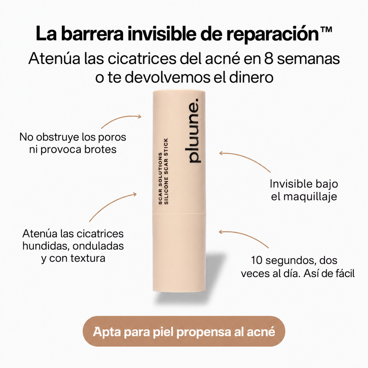 Stick Reparador de Cicatrices con Silicona Médica