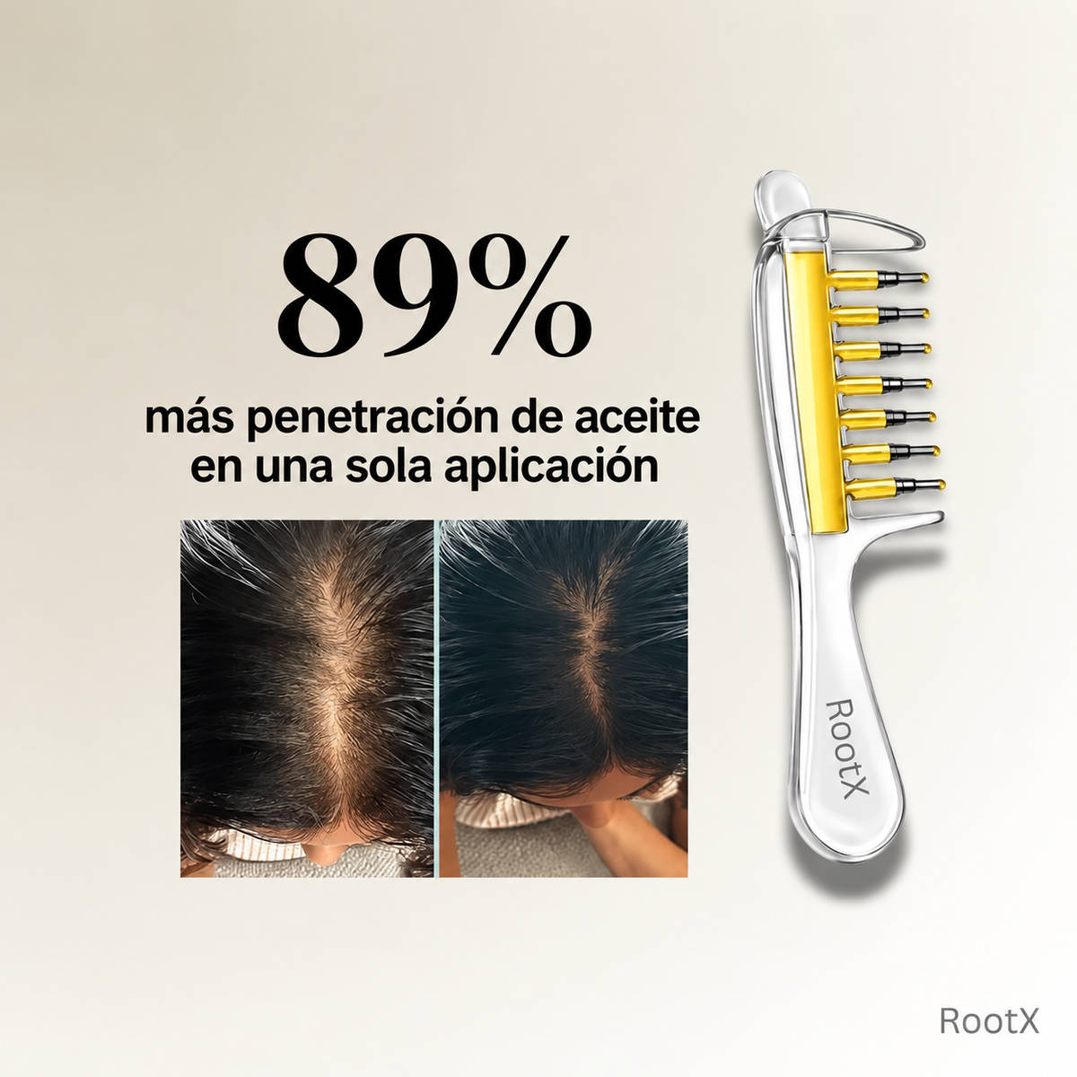 Peine aplicador de serums y aceites